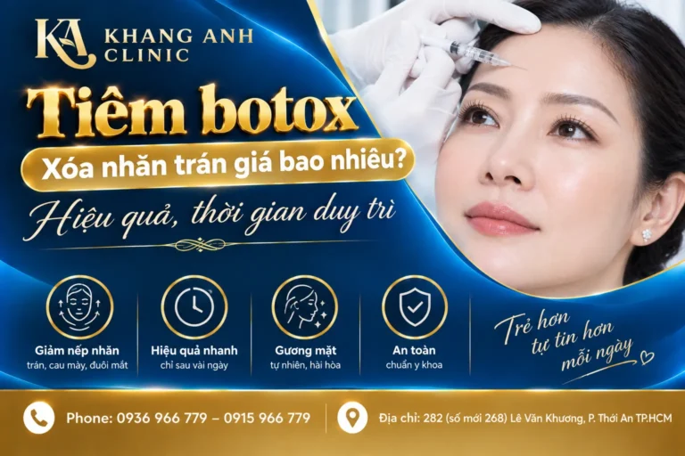 Bác sĩ thực hiện tiêm Botox xóa nhăn trán chuẩn y khoa
