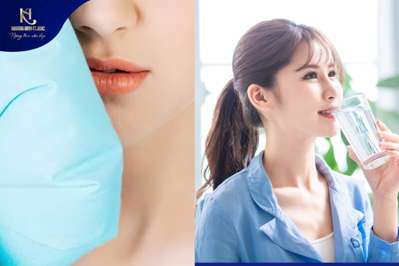 Bác sĩ tại Khang Anh chia sẻ bạn nên bổ sung nước đầy đủ sau khi tiêm HA định hình cằm 