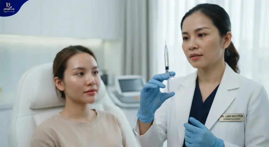 tiêm HA, ha định hình cằm, ha định hình, Tiêm ha rãnh cười