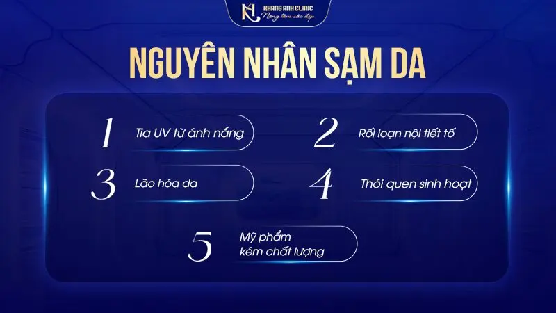 Nguyên nhân bị sạm da