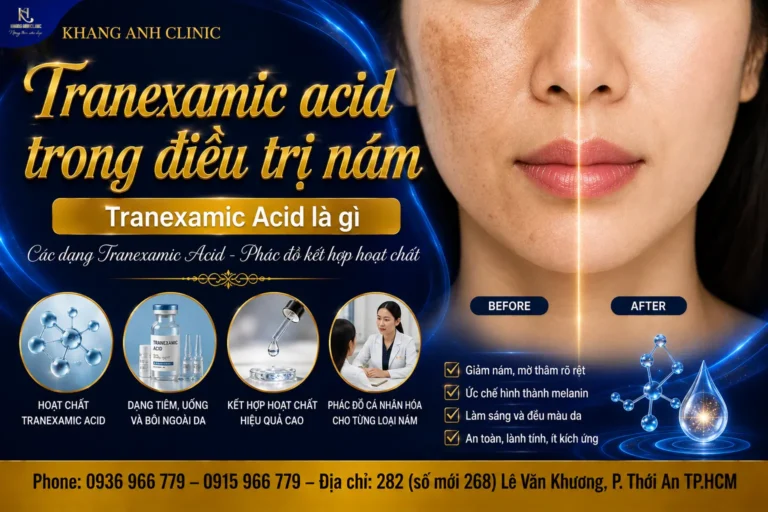 tranexamic acid trong điều trị nám