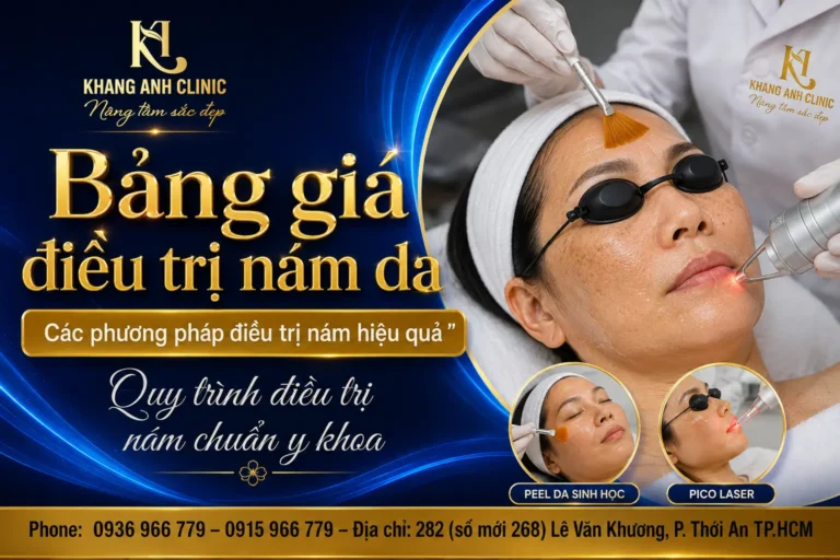 bảng giá điều trị nám