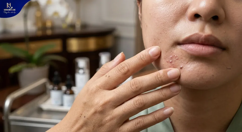 da sần sùi mụn ẩn, mụn ẩn da sần sùi