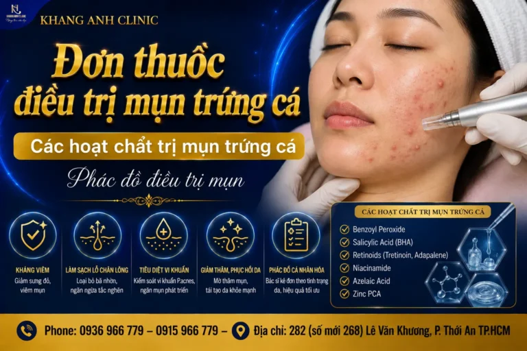 đơn thuốc điều trị mụn trứng cá, điều trị mụn trứng cá