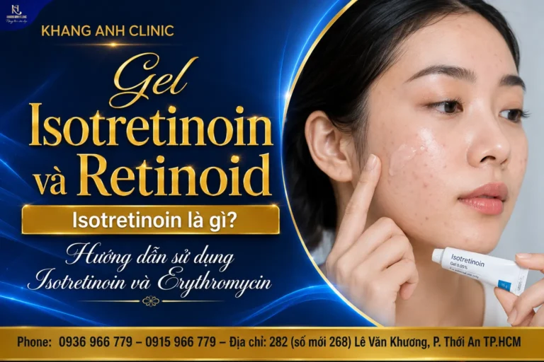 gel isotretinoin erythromycin trị mụn đầu đen