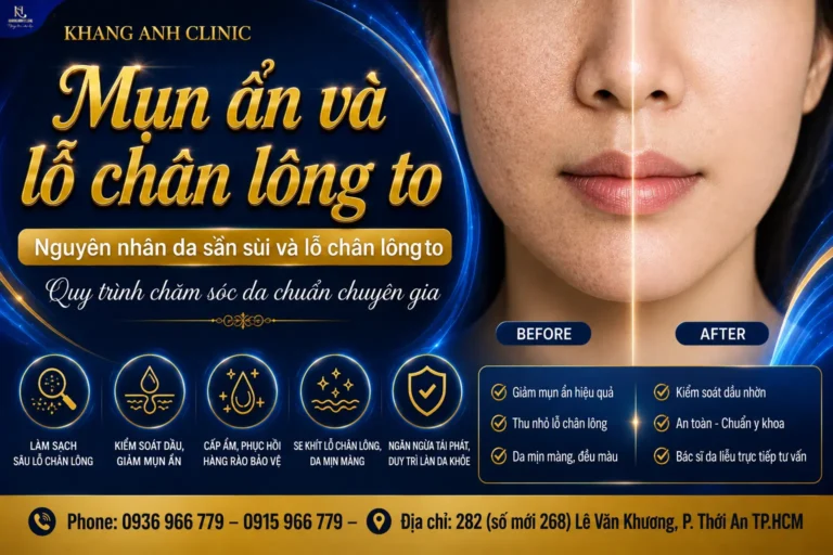 mụn ẩn lỗ chân lông to