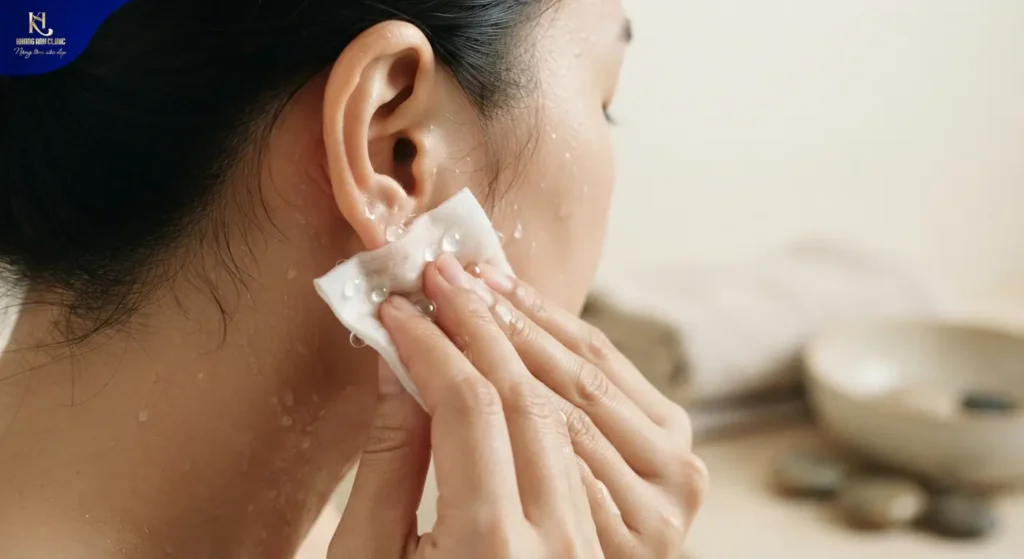 mụn tai, mụn ở tai, mụn trong lỗ tai