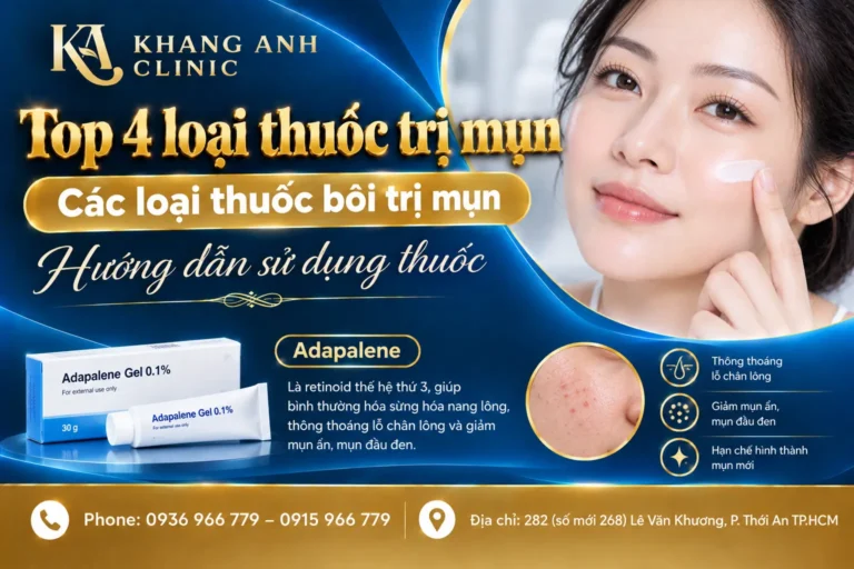 4 loại thuốc trị mụn bác sĩ khuyên dùng, thuốc trị mụn