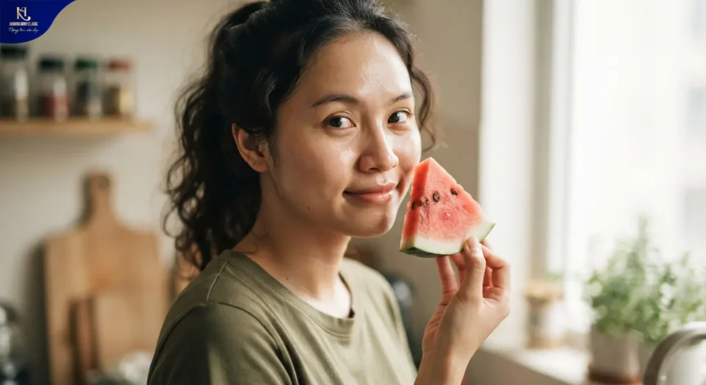 ăn dưa hấu có nổi mụn không