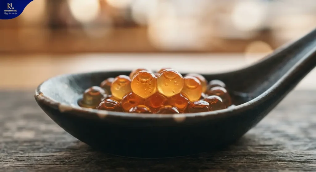 ăn trứng cá có nổi mụn không