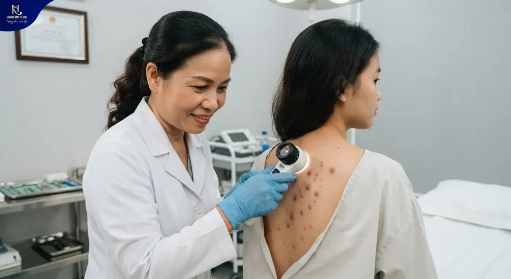 cách trị mụn lưng, điều trị mụn lưng, trị mụn lưng