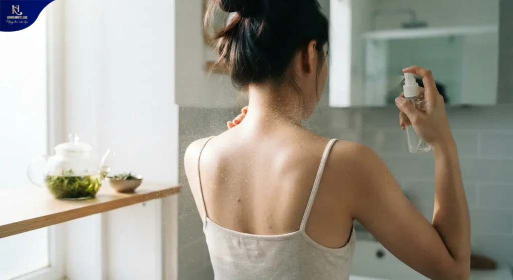 cách trị mụn lưng, điều trị mụn lưng, trị mụn lưng