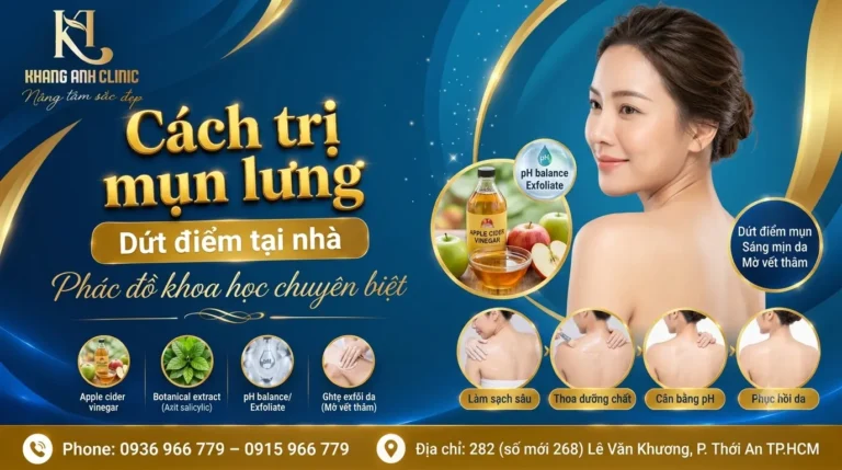 cách trị mụn lưng, điều trị mụn lưng, trị mụn lưng