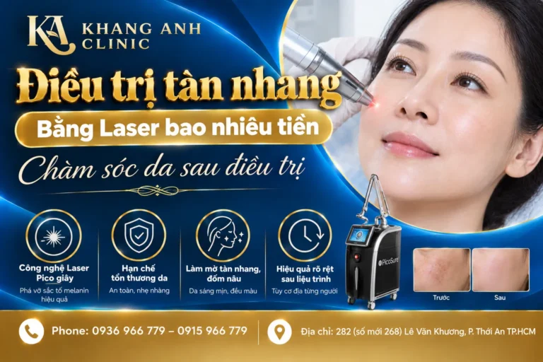 điều trị tàn nhang bằng laser, điều trị tàn nhang bằng laser bao nhiêu tiền