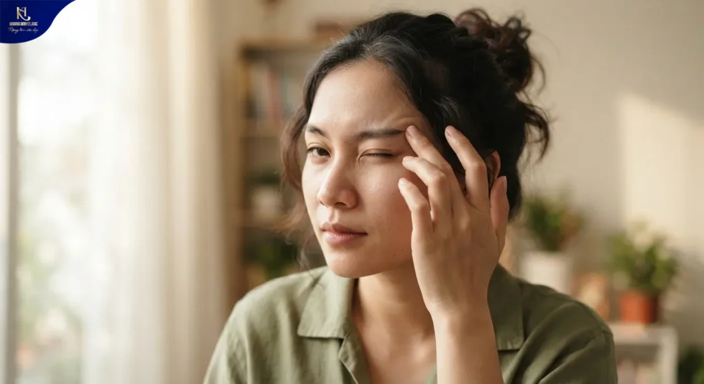 giật mắt trái nữ theo giờ,giật mắt trái
