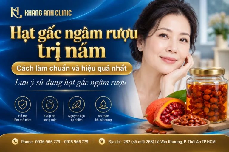 hạt gấc ngâm rượu trị nám