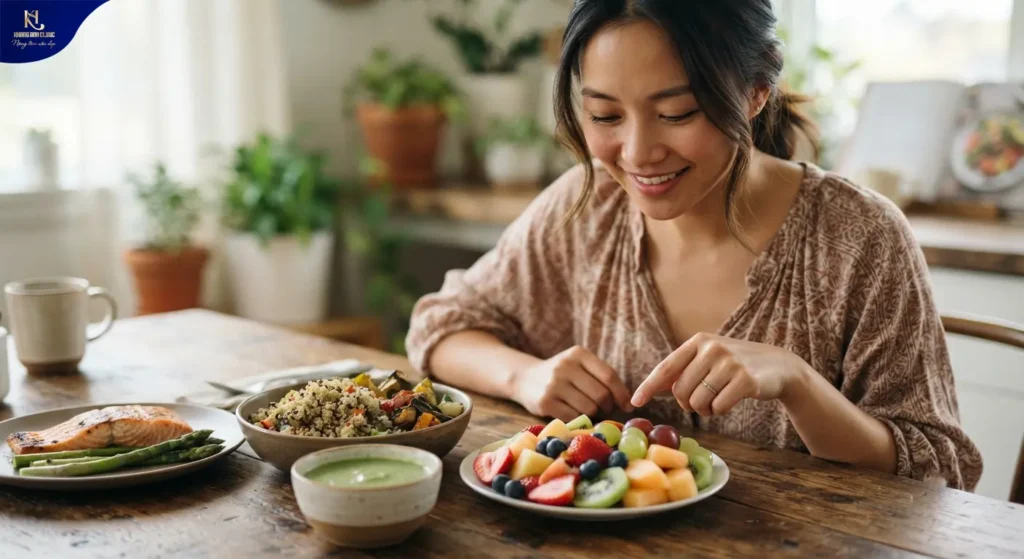 khử thâm môi ăn gà được không