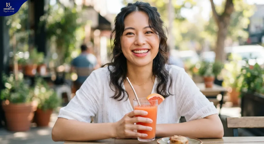 khử thâm môi ăn gà được không