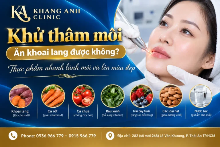 khử thâm môi ăn khoai lang được không