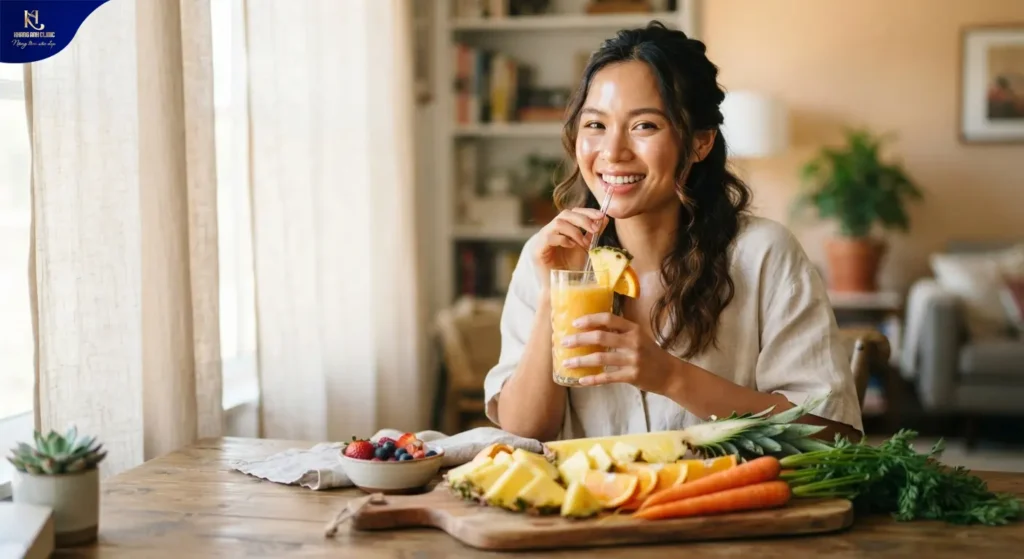 khử thâm môi ăn nước mắm được không