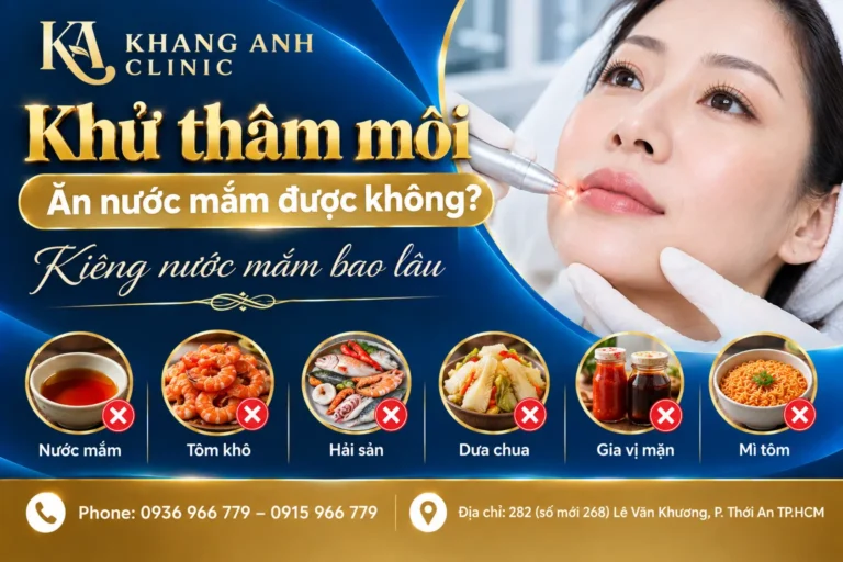 khử thâm môi ăn nước mắm được không