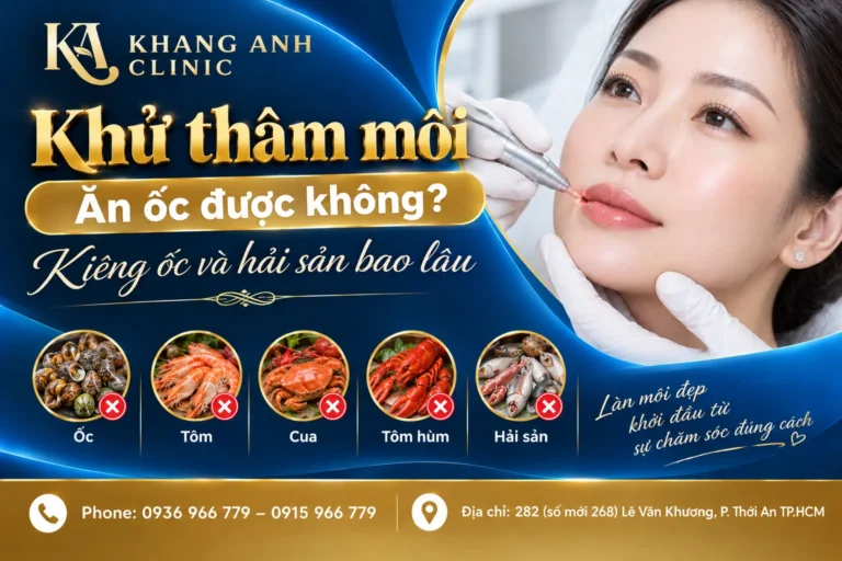 khử thâm môi ăn ốc được không