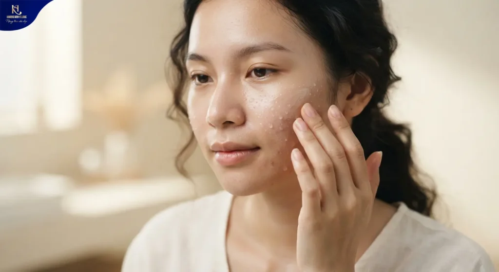 mới nặn mụn xong nên làm gì