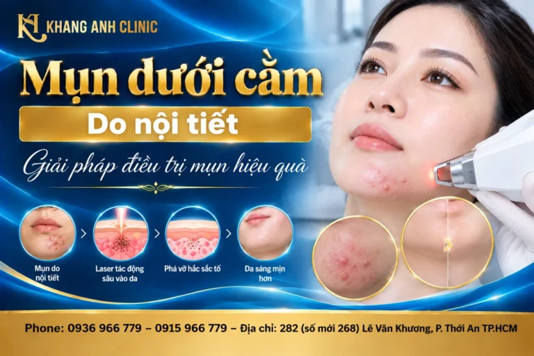 mụn dưới cằm
