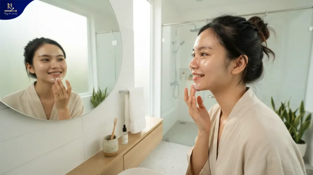 mụn dưới cằm