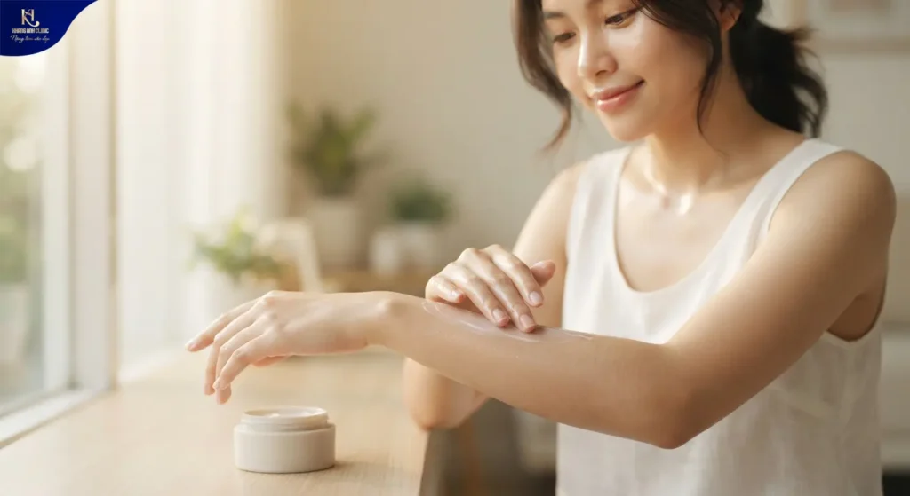 bé bị nổi mẩn đỏ không ngứa, người nổi đốm đỏ, nổi đốm đỏ trên da không ngứa, nổi những mảng đỏ trên da, da xuất hiện đốm đỏ