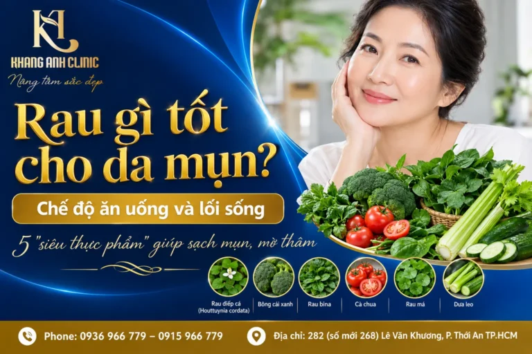 rau gì tốt cho da mụn