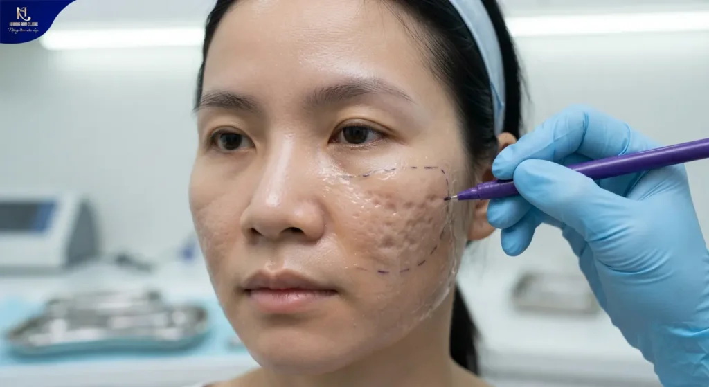 laser trị sẹo, laser trị sẹo rỗ, bắn laser trị sẹo rỗ, bắn tia laser trị sẹo rỗ, tia laser trị sẹo rỗ
