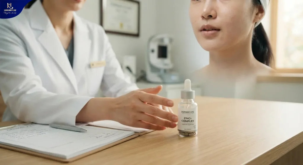 uống kẽm trị mụn nội tiết