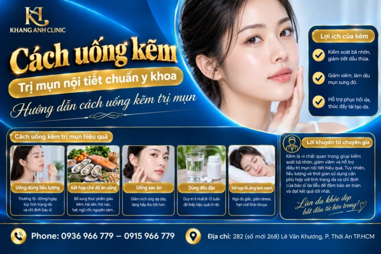 uống kẽm trị mụn nội tiết