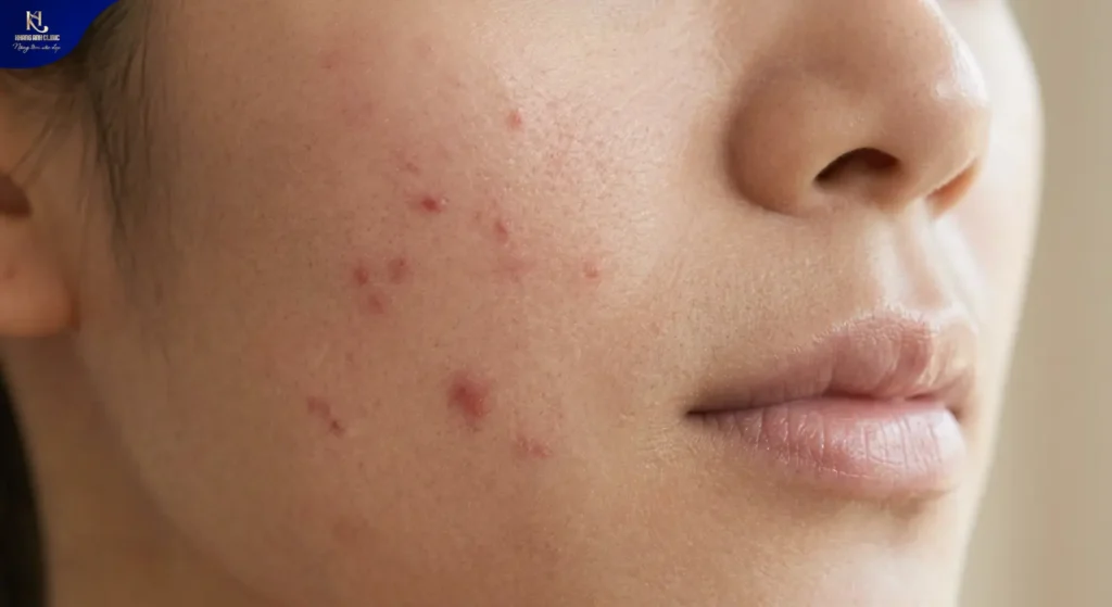 phát ban mụn trứng cá