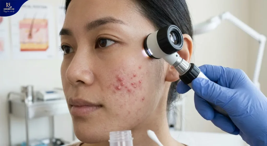 phát ban mụn trứng cá