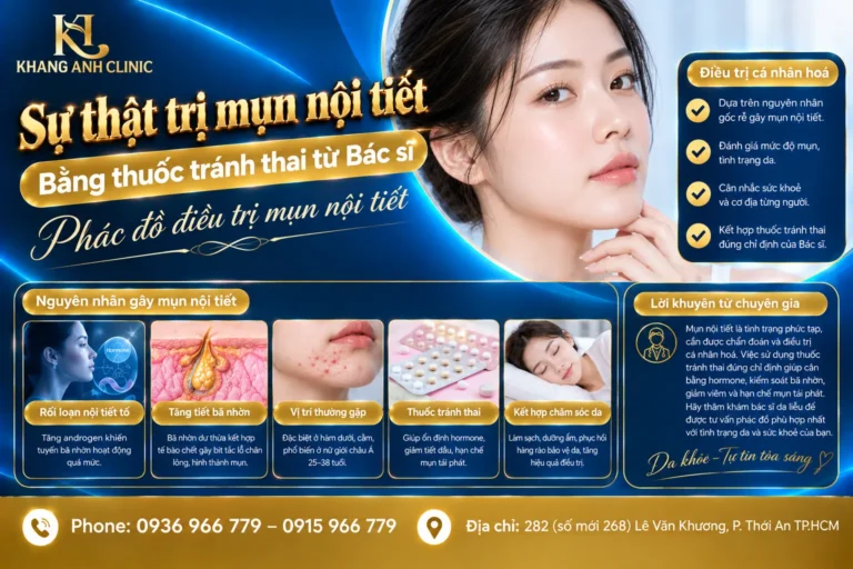 trị mụn nội tiết bằng thuốc tránh thai