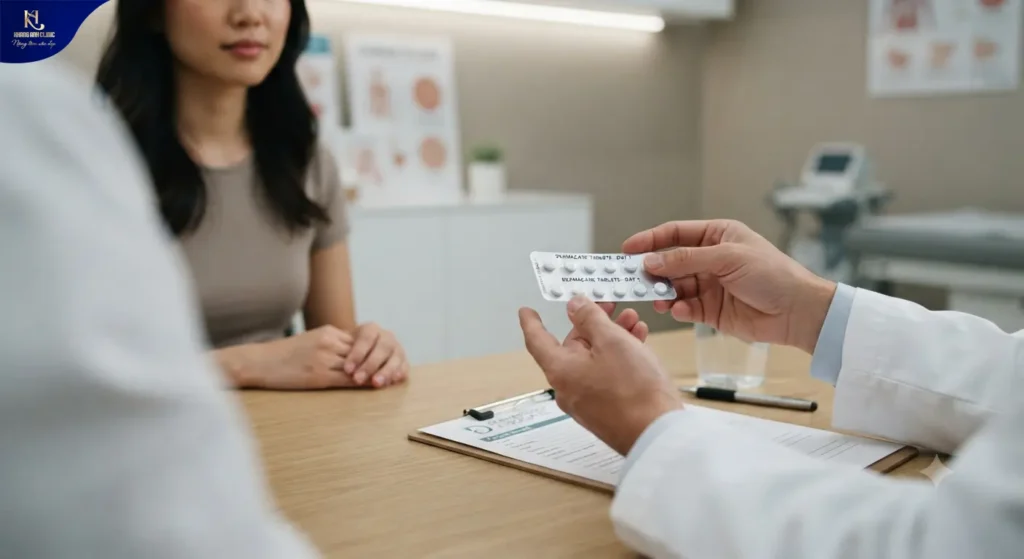 thuốc uống trị mụn nội tiết cho nữ, thuốc uống trị mụn nội tiết