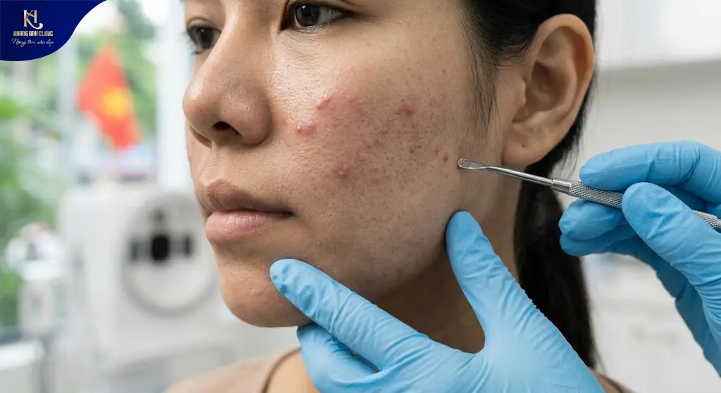 các loại mụn viêm, mụn viêm ẩn dưới da, mụn viêm dưới da